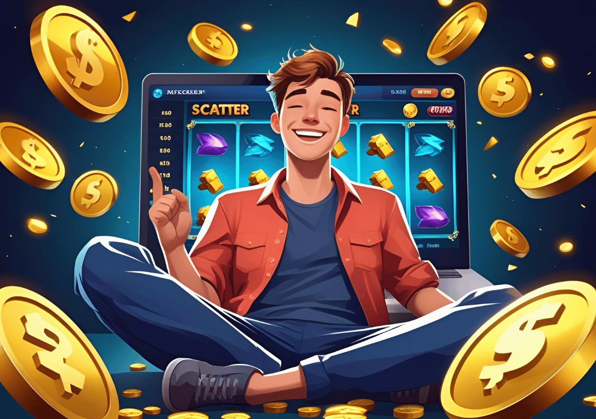 Ilustrasi pemain slot kecewa setelah kalah karena kesalahan bermain