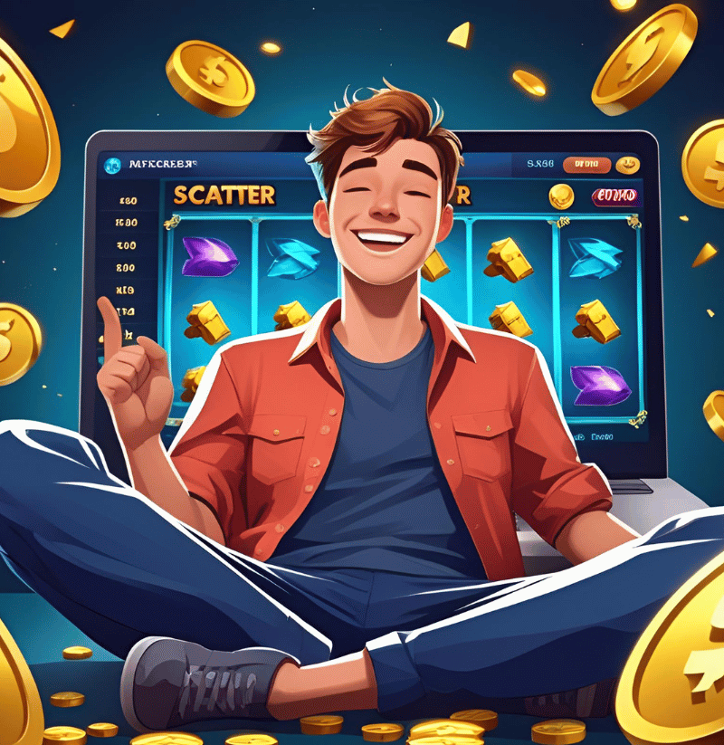 Ilustrasi pemain slot kecewa setelah kalah karena kesalahan bermain